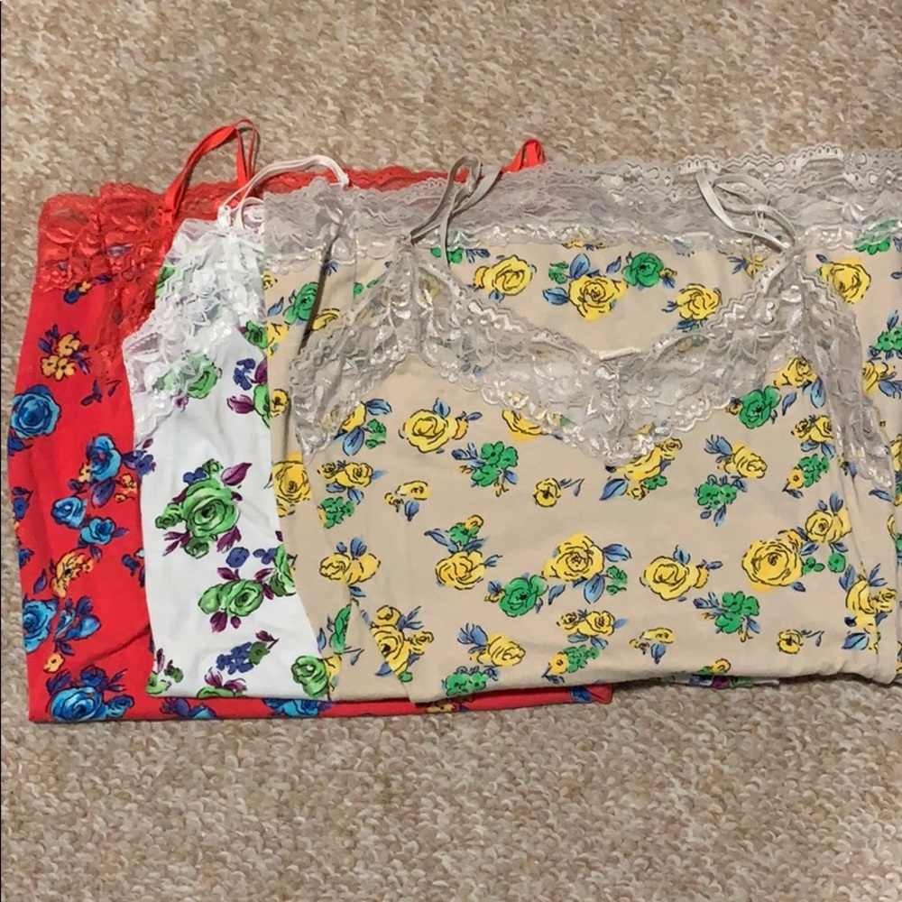 3 cami/tanks 95%cotton